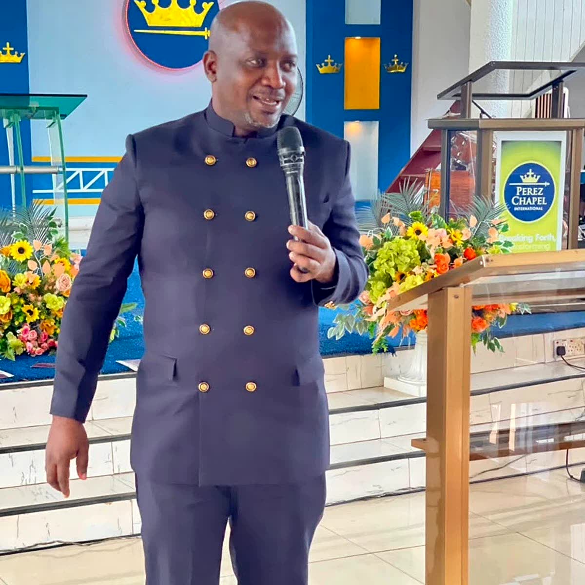 Apostle Lambert preaching in Accra