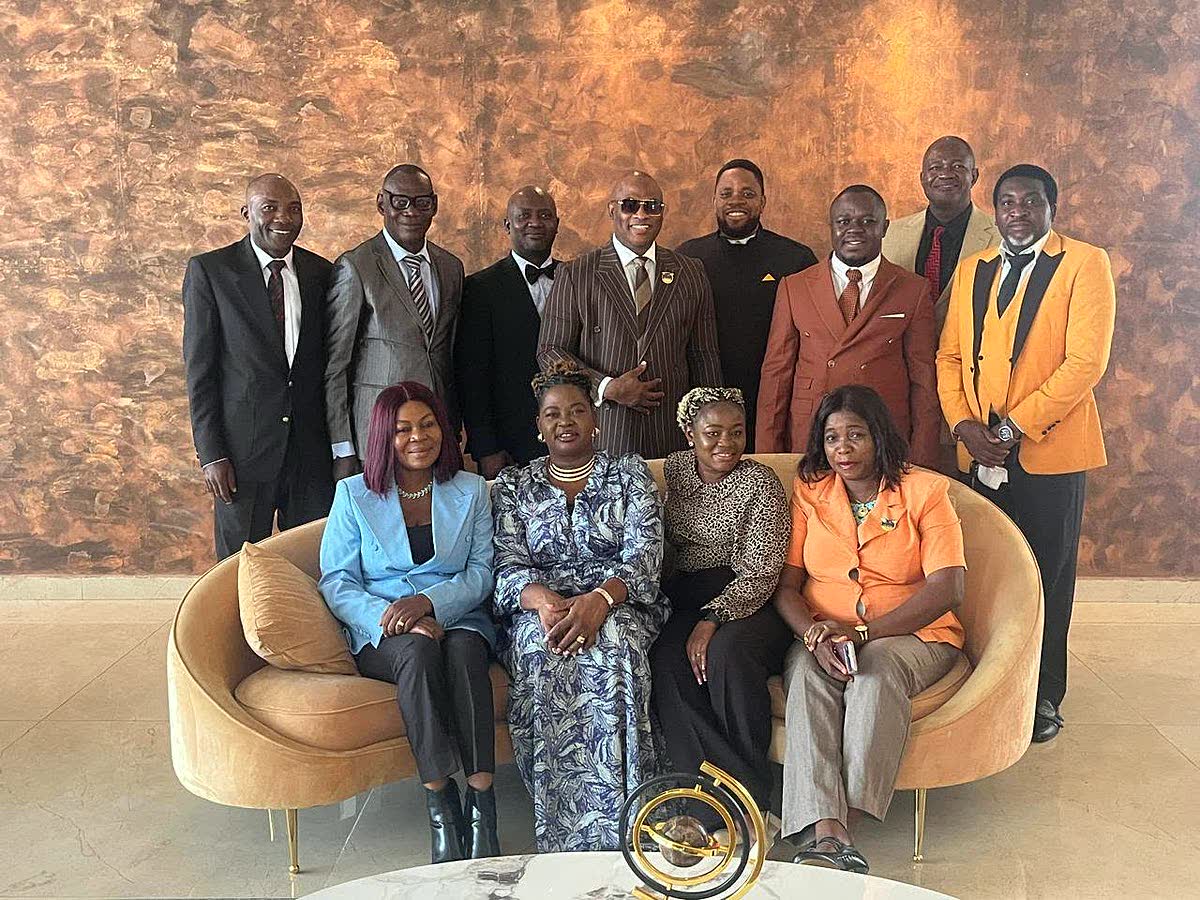 Apostle Lambert with ministers and leaders in Lagos